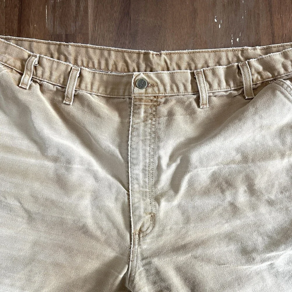 Carhartt Shorts Mens 46 Brown B25 Carpenter Work Canvas Utility Relaxed Fit